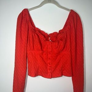 Free People long sleeve corset top